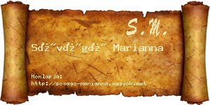 Sóvágó Marianna névjegykártya
