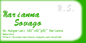 marianna sovago business card